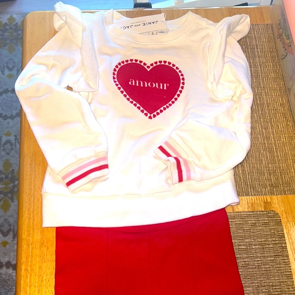 Janie and Jack Heart Outfit